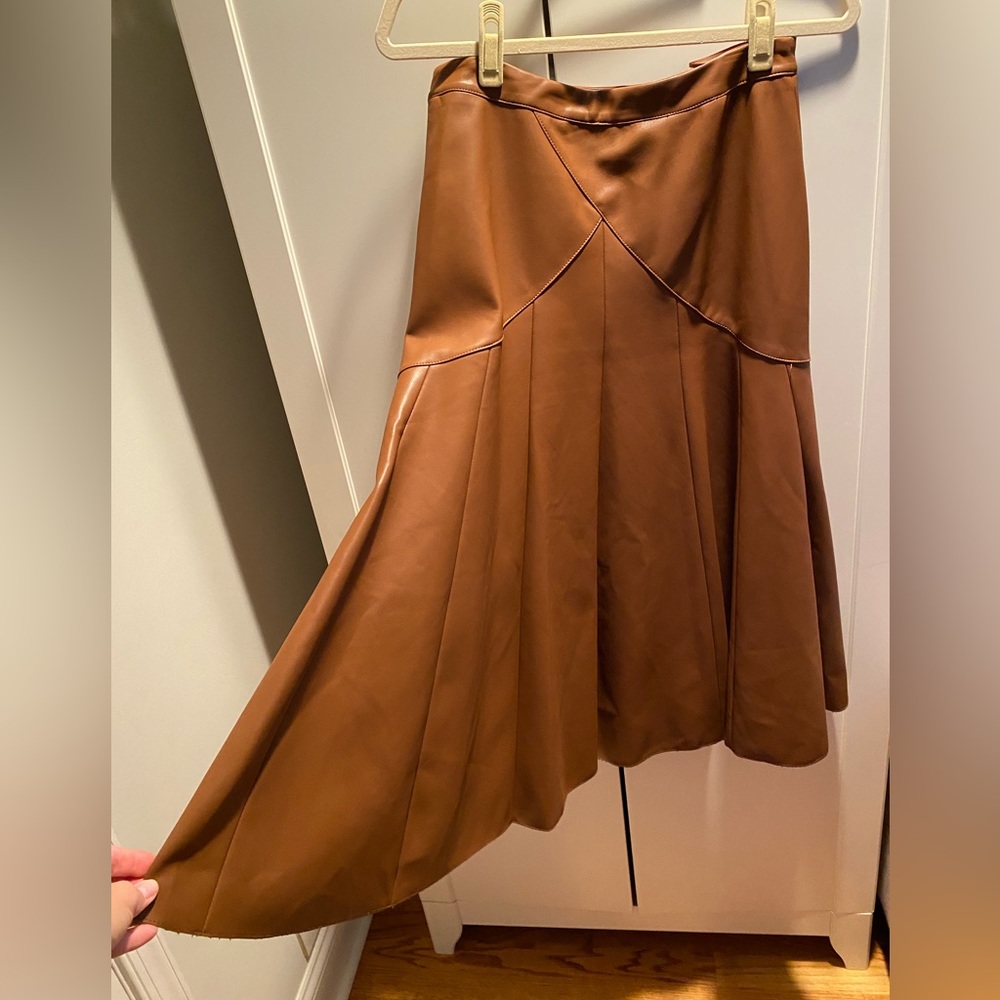 COPY - Maeve Mariska Faux Leather Midi Skirt, US 6